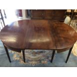 George III mahogany D-end dining table