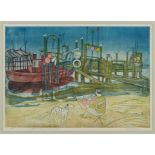 *Richard Bawden coloured etching ‘Blyth Estuary at Walberswick’ no. 16 of 85