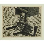 *Roderic Barrett (1920-2000), wood engraving - ‘Fallen Chair’, signed and numbered 6/15, 21 x 27cm