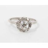 Antique diamond cluster ring