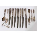 Collection of silver and other cutlery