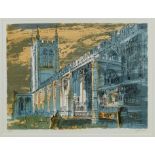 *John Piper (1903-1992) signed limited edition lithograph in colours - Long Melford Church, 270/275,