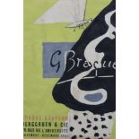 Georges Braque lithographic exhibition poster, 1953, pub. Mourlot Paris Provenance: Estate of Ant