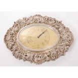 Victorian silver dressing table clock
