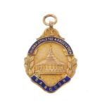 9ct gold and enamelled Burma athletic association badge