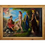 Francis Plummer (1930-2019) oil on board - The Judgment of Paris, 56cm x 74cm, together with two oth