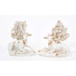 Pair of Derby models of deer, circa 1810-20. Illustrated: DG Rice, English Porcelain Animals of th