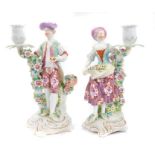 Pair of Derby candlestick figures circa 1770
