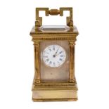 Fine miniature carriage clock, cased