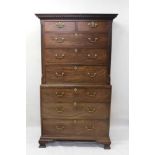 Good George III mahogany chest on chest