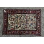 Fine quality Kashan style silk tree of life rug
