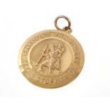 Gold St. Christopher pendant