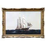 Arthur John Trevor Briscoe (1873 - 1943), oil on canvas - The Cutty Sark under full sail