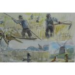 Peter Partington , contemporary, pencil and watercolour sketches - On The Broads, signed and inscrib