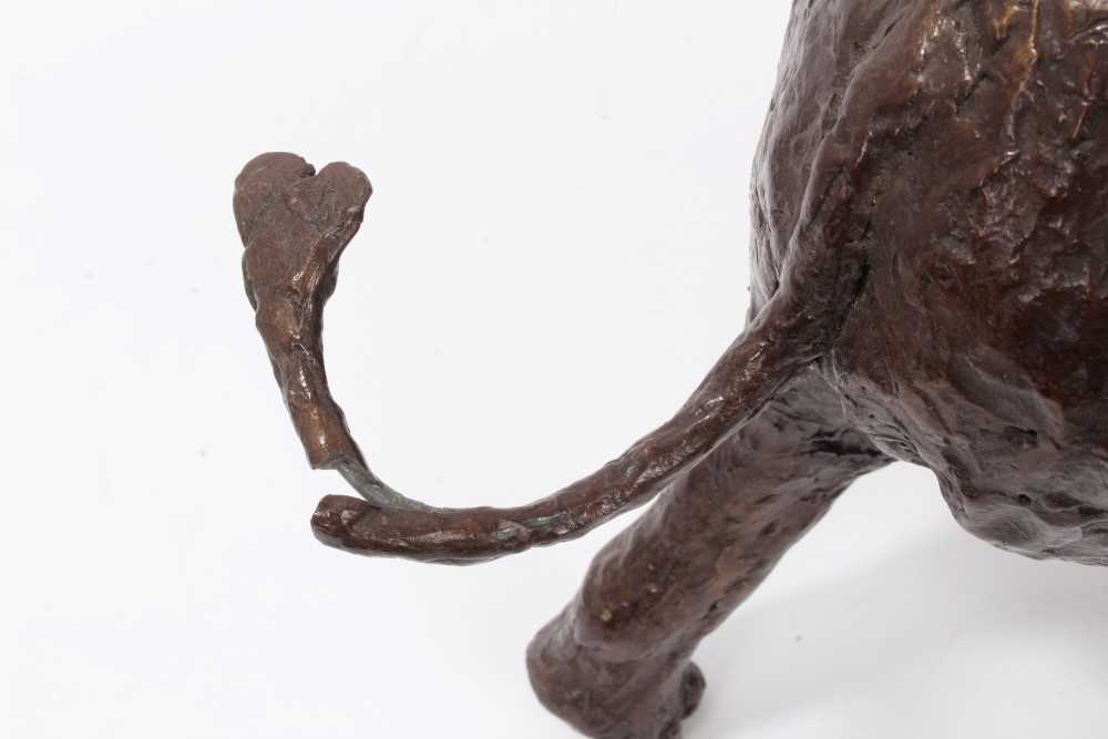 Margot Dent, contemporary, bronze resin sculpture of an elephant - Image 3 of 4