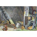 *Margaret Glass (Born 1950) - pastel - ‘Morning in the barn’