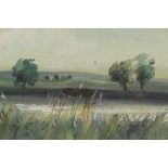 Ronald Ronaldson oil on board - landscape