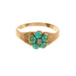 Early Victorian turquoise forget-me-not ring