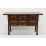 19th century Chinese elm side cabinet