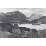 *Leonard Russell Squirrell (1893-1979) signed etching - Loch Leven and Glen Coe, in glazed gilt fram