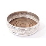 Contemporary silver wine coaster