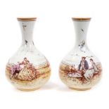 Pair of Wedgwood vases, painted by Emile Lessore, circa 1870