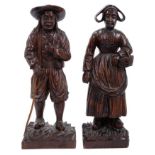 Pair of 18th / 19th century Dutch carved figures.