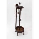 Early 19th century German iron oil lamp