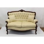 Good quality Victorian style mahogany framed sofa