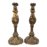 Fine pair of 19th century French ormolu candlesticks by Masselotte