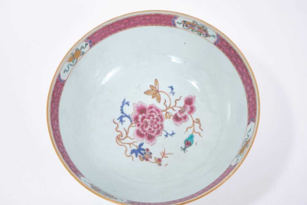 Chinese famille rose armorial porcelain bowl, circa 1728, with the arms of Tower, of Huntsmore Park, - Image 2 of 10