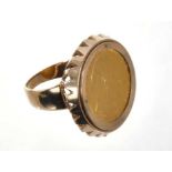 Gold Edward VII sovereign ring