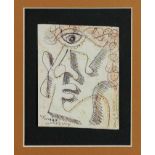 *Roy Turner-Durrant (1925-1998), pen and ink - Head of a woman, signed and numbered 43/12274(K), 10