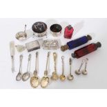 Selection of miscellaneous silver and other metals.