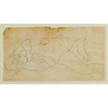 *Cedric Morris pencil drawing - nude Provenance: Collection of Joan Warburton. Purchased by the curr