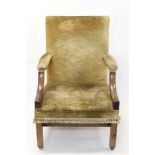 George III mahogany Gainsborough armchair