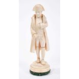 19th century Dieppe carved ivory figure of Napoleon