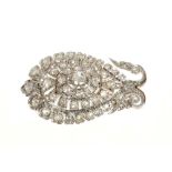 Victorian diamond cluster brooch