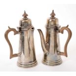 1930s silver two piece cafe au lait set