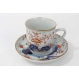 18th century Chinese Imari coffee cup, and a Japanese saucer