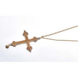 15ct gold chain with crucifix pendant