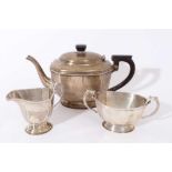 1930s three piece silver teaset