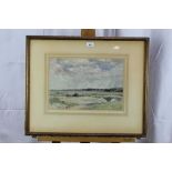 *Leonard Russell Squirrell (1893-1979) watercolour - Cley, from Blakeney Marshes, Norfolk, signed an