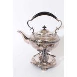 Late 19th/Early 20th century silver plated spirit kettle.