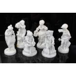 Group of 19th century continental blanc de chine porcelain figures