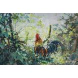 *Margaret Glass (Born 1950) - pastel - ‘The Rooster’