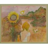 *John O'Connor (1913-2004) watercolour, The Sun & The Moon, signed, 37 x 46cm, framed