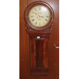 Mid 19th century mahogany drop-dial wall clock