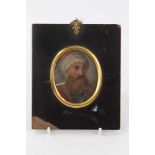 Late 18th / early 19th century portrait miniature on copper