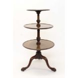 George III mahogany dumb waiter